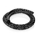 Nedis SWB KS-10BLACK - Cable management | Spirálové pouzdro | 10m | Max. tloušťka kabelu 60 mm | PVC