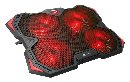 C-TECH Chladící podložka pro ntb Zefyros (GCP-01R), casual gaming, 17,3", červené podsvícení, r