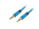 LANBERG Minijack 3.5mm M / M 3 PIN kabel 3m, modrý