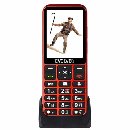 EVOLVEO EasyPhone LT, mobilní telefon pro seniory s nabíjecím stojánkem (červená barva)