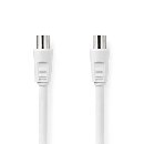 Nedis CSGL40000WT30- Koaxiální Kabel 90 dB | IEC (Koax) Zástrčka - IEC (Koax) Zásuvka | 3 m | Bílá