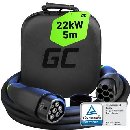 Green Cell Snap Type 2 -Nabíjecí kabel pro elektromobily 22kW 5m pro Tesla Model 3 S X Y, VW ID.3, I