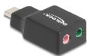 Delock Externí USB Type-C™ zvuková karta se zvukovým adaptérem Plug & Play se 2 x stereofonními 