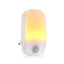 Nedis LNLW10WT- LED Noční Světlo do Zásuvky | Pohybový senzor | Denní / noční senzor | 0.55 W | 11 l